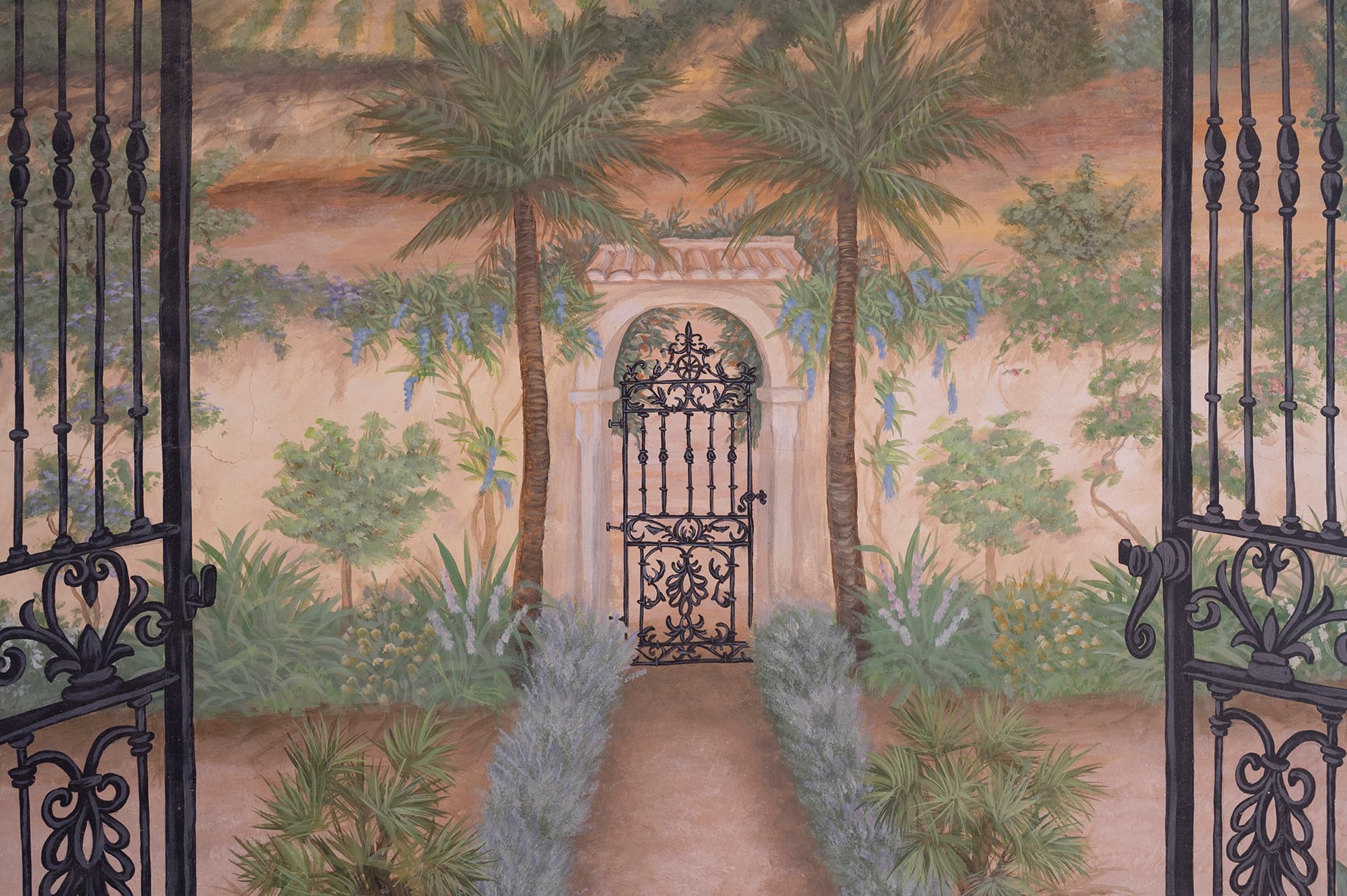 Mural cerámico de la hacienda